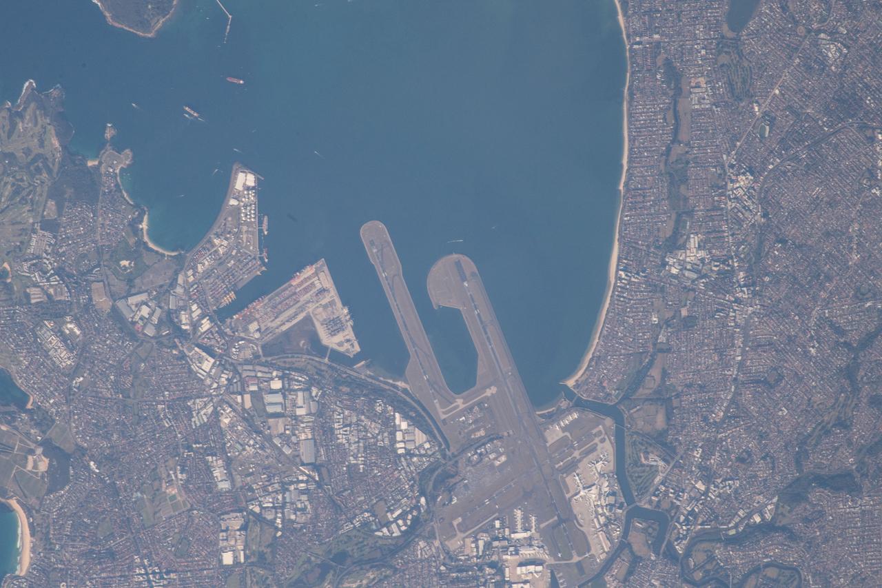 iss055e073720 (May 19, 2018) --- Botany Bay and Sydney Airport are pictured in the southeast coast of the Australian state of New South Wales.
