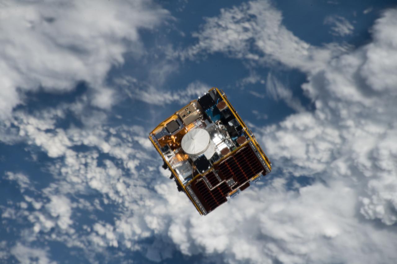 iss056e025425 (6/20/2018) --- Deployment of the NanoRacks-Remove Debris Satellite from the International Space Station (ISS). NanoRacks-Remove Debris aims to demonstrate key technologies for Active Debris Removal to reduce the risks presented by space debris