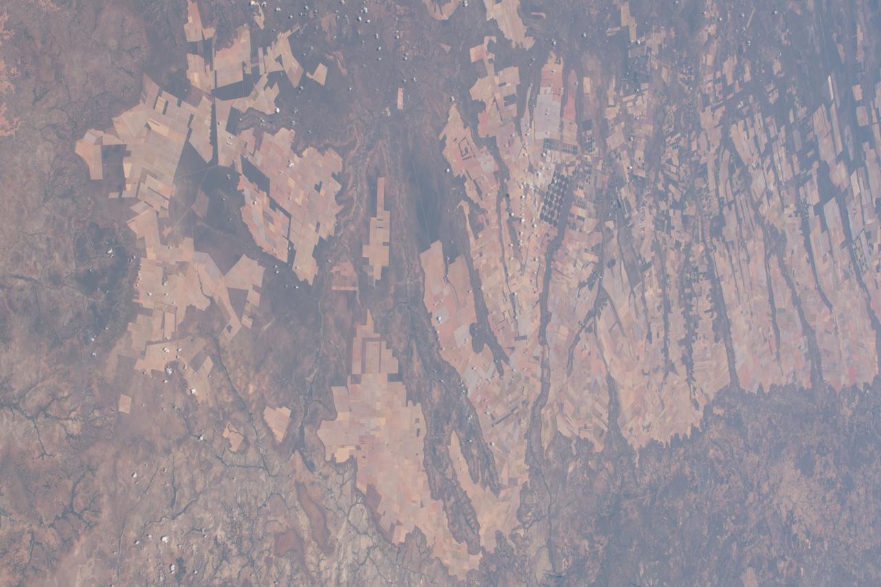 iss056e084580 (July 7, 2018) --- An Expedition 56 crew member pictured agricultural development in the savanna and grassland areas in the Brazilian state of Bahia.