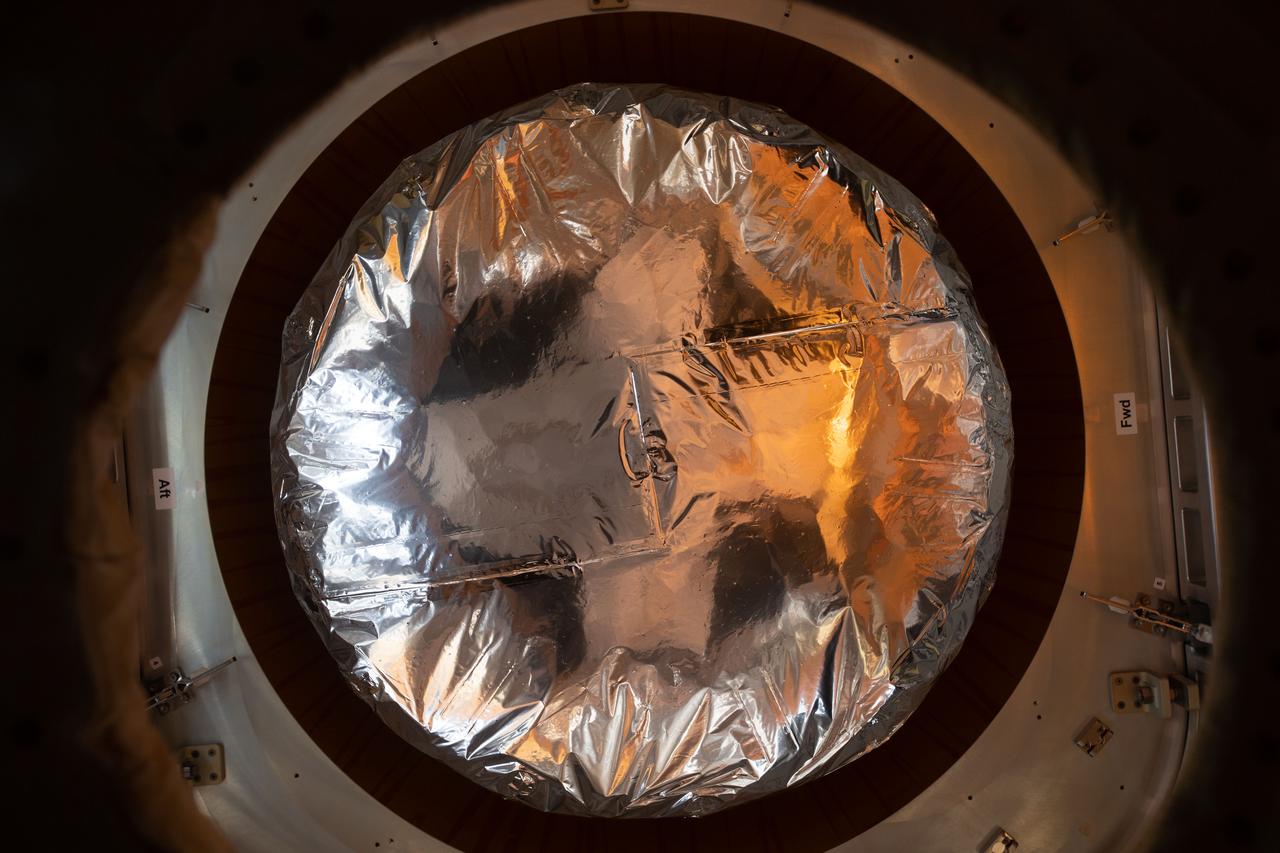 iss057e059221 (11/7/2018) --- A view taken through the Harmony Node 2 nadir hatch window of the Kounotori H-II Transfer Vehicle 7 (HTV-7), with the HTV Small Re-entry Capsule (HSRC) in view, during unberthing and backing away from the International Space Station (ISS).