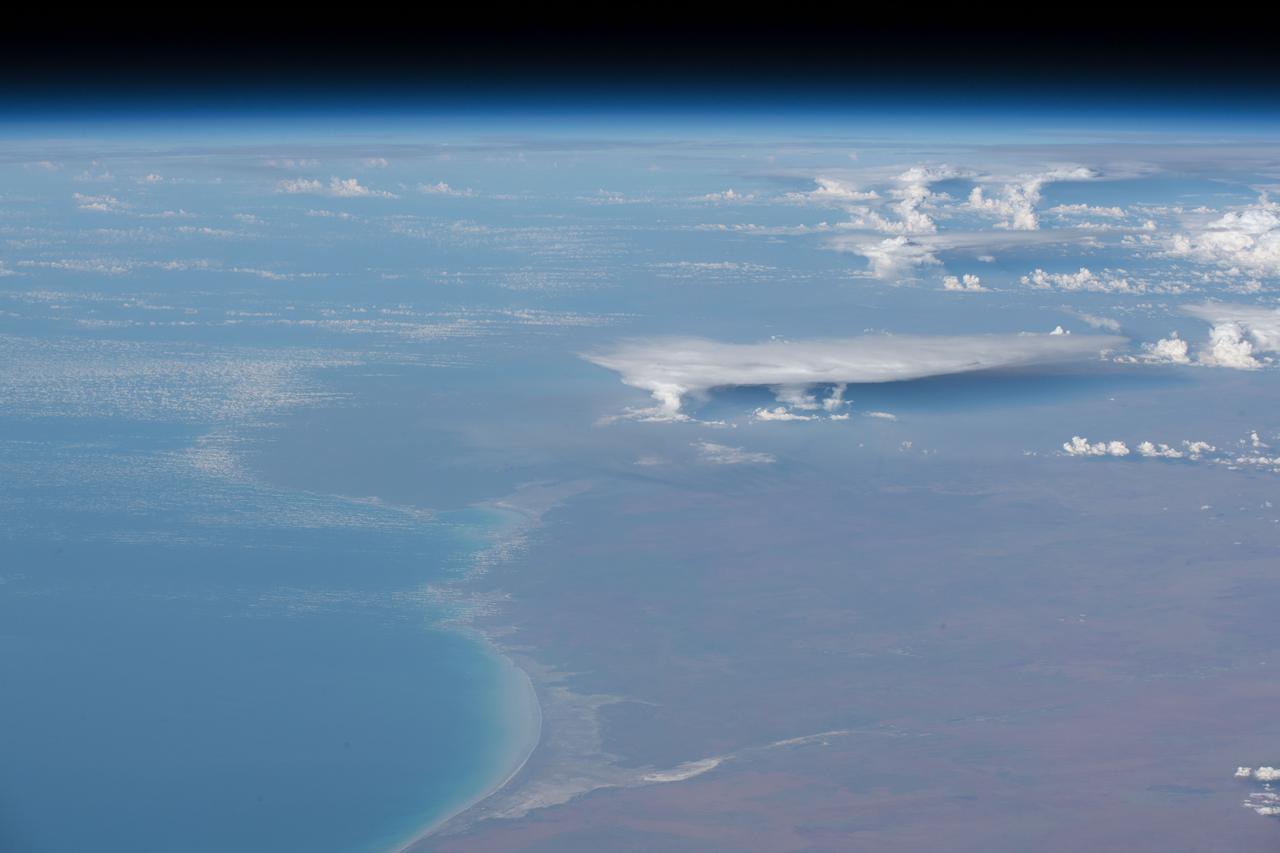 iss057e105417 (Nov. 24, 2018) --- The International Space Station was flying 257 miles above Western Australia when an Expedition 57 crew member photographed storm clouds on the west coast of the continent.