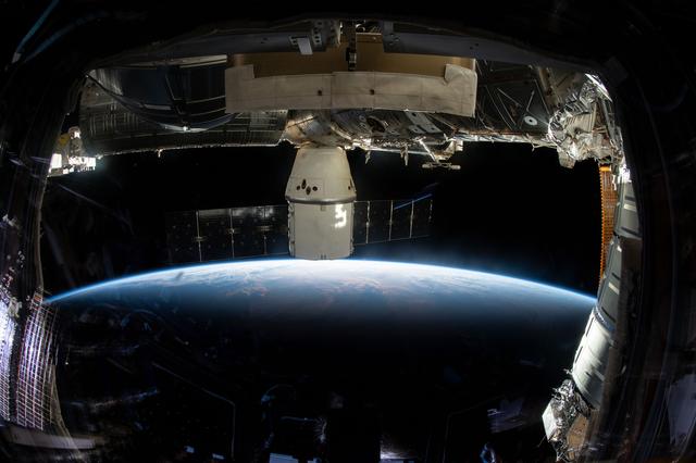 NASA image: The SpaceX Dragon above Quebec