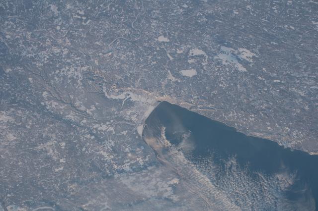 NASA image: The western tip of Lake Superior