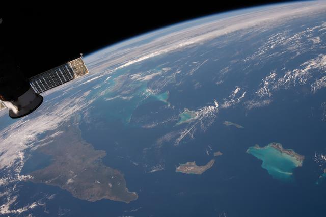 NASA image: Cuba, The Bahamas and the Turks and Caicos Islands
