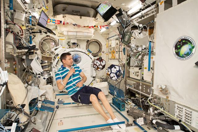 NASA image: Commander Oleg Kononenko works inside the Japanese Kibo lab module