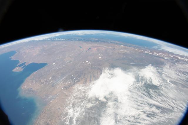 NASA image: Argentina, Chile and the Andes mountains