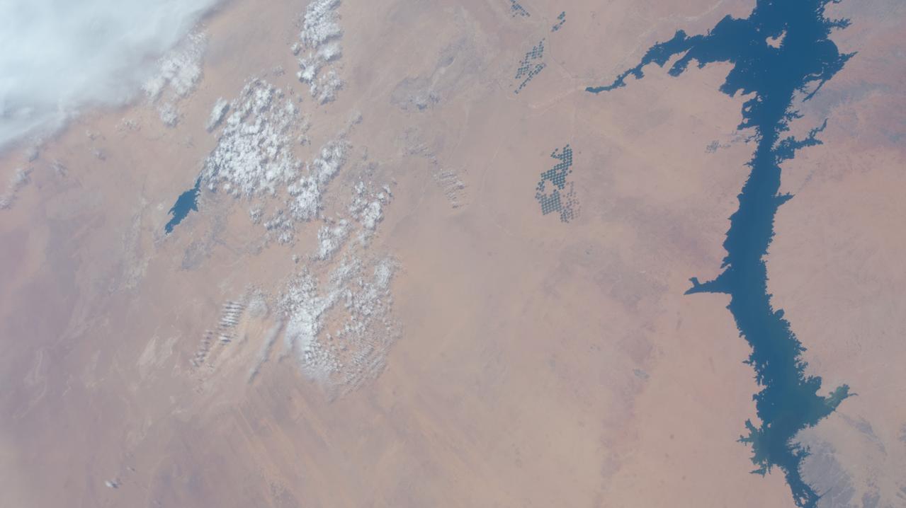 iss058e010623 (Feb. 5, 2019) --- Lake Nasser in Egypt, which leads to the Nile River, is pictured as the International Space Station orbited 251 miles above the Western Desert in the African nation.