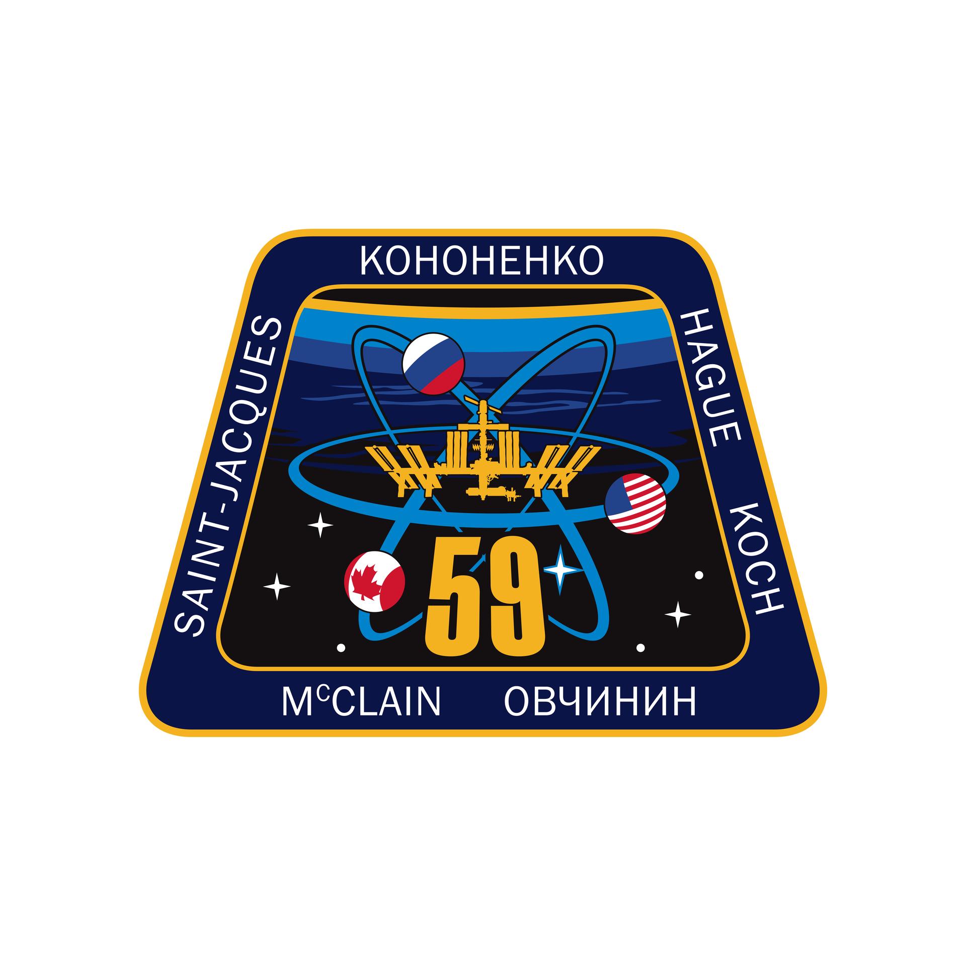 The official mission insignia for Expedition 59.