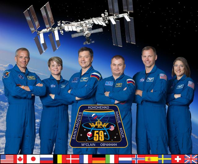 NASA image: The official Expedition 59 crew portrait