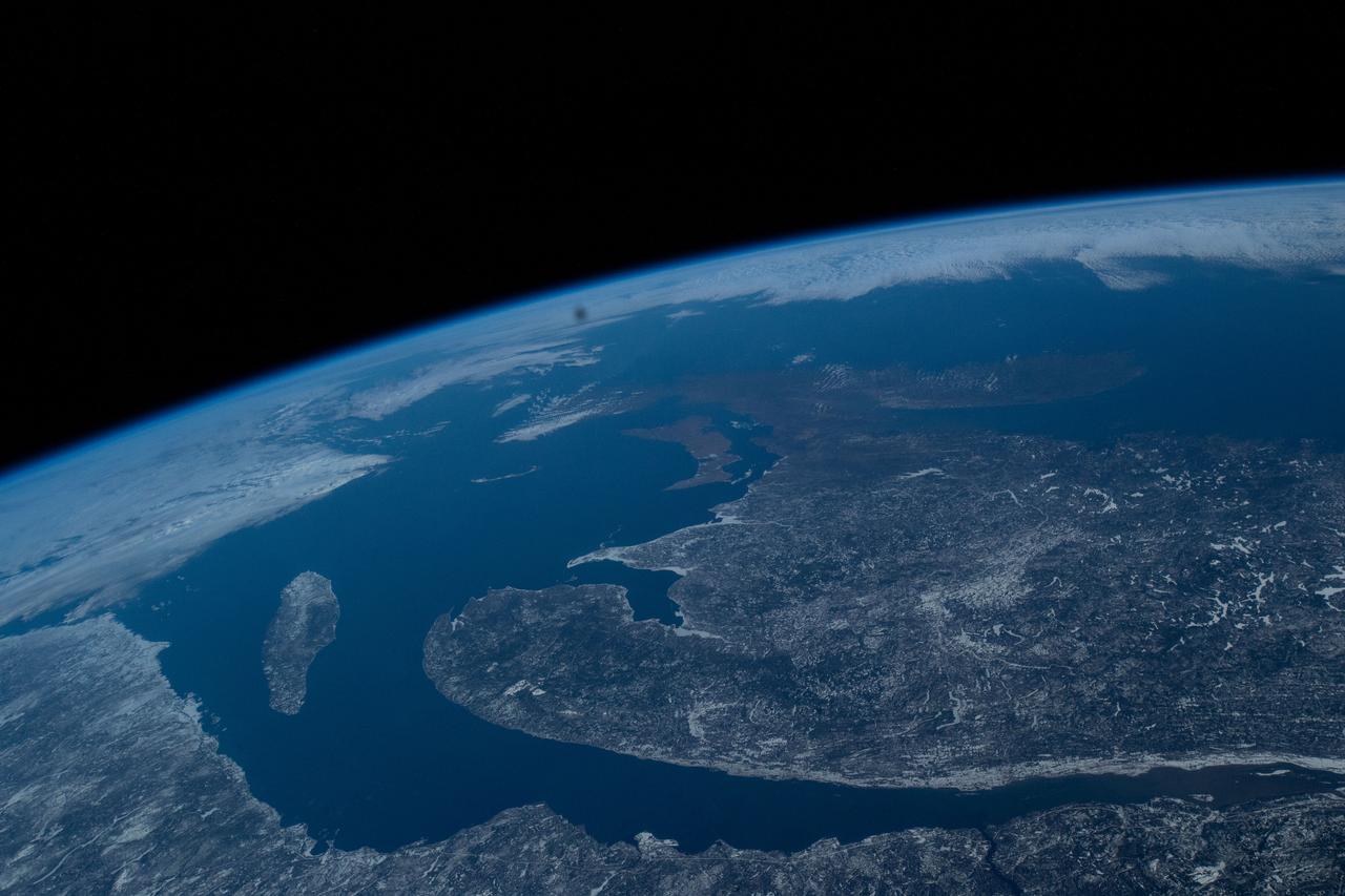 iss059e019410 (April 11, 2019) --- The International Space Station was 258 miles above Canada when an Expedition 59 crewmember photographed the Gulf of St. Lawrence and portions of Quebec, New Brunswick and Prince Edward Island.
