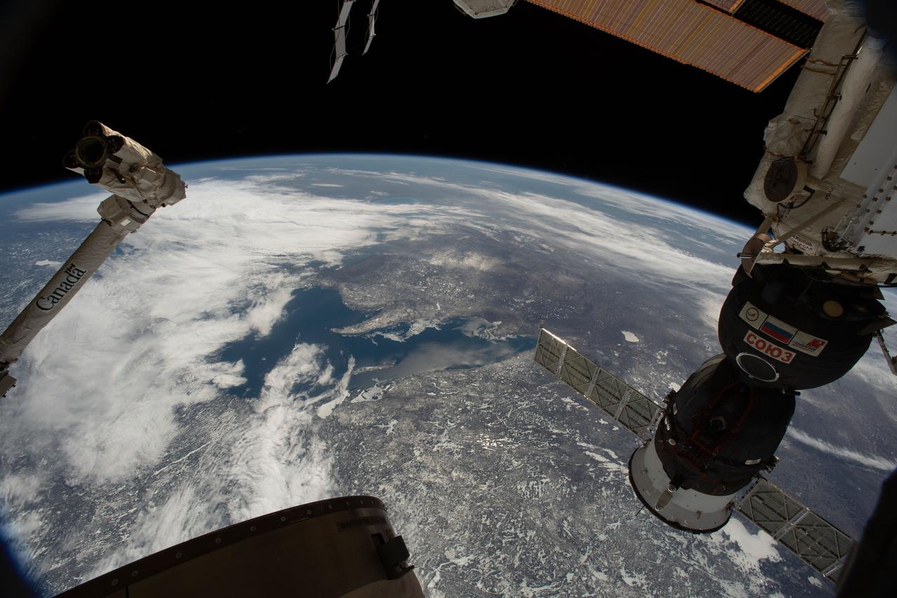 iss059e021451 (April 16, 2018) --- Lake Superior, looking from north to south, is pictured as the International Space Station orbited 258 miles above Ontario, Canada.