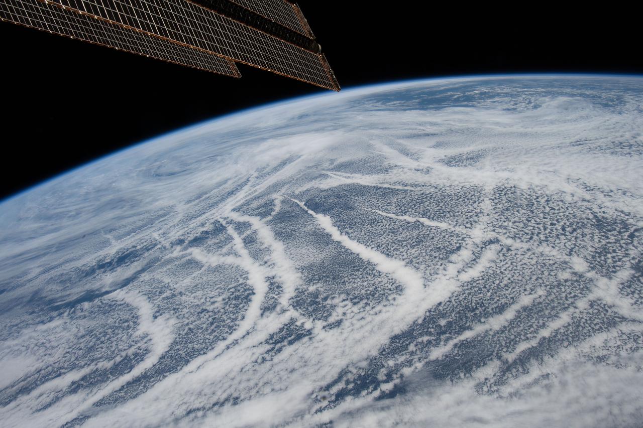 iss059e036736 (April 28, 2019) --- The International Space Station was orbiting 257 miles above the North Pacific Ocean when an Expedition 59 crewmember photographed these cloud patterns south of the Aleutian Islands.