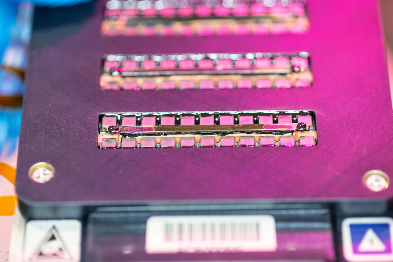 iss059e036890 (4/30/2019) --- Photo documentation onboard the International Space Station (ISS) of the ACE Modules prior to science runs. The Advanced Colloids Experiment-Microscopy-2 (ACE-M-2) observes the microscopic behavior of liquids and gases separating from each other, using a new microscope to record micro-scale events on short time scales, while previous experiments observed large-scale behavior over many weeks.