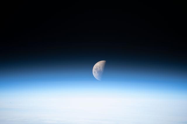 NASA image: View of Moonset