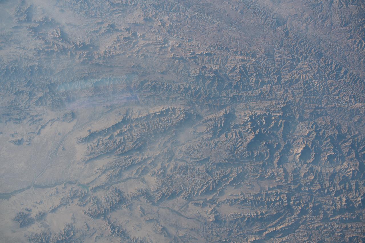 iss061e006541 (Oct. 15, 2019) --- The arid, mountainous region of Helmand Province in Afghanistan is pictured as the International Space Station orbited 253 miles above the central Asian nation.
