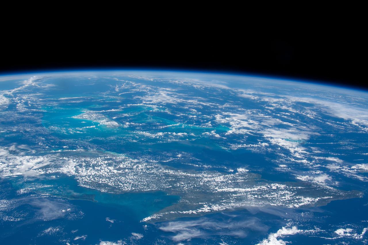 iss061e026166 (Oct. 31, 2019) --- The island nation of Cuba is pictured in the rich blue waters between the Caribbean Sea and the Atlantic Ocean as the International Space Station orbited 255 miles above.