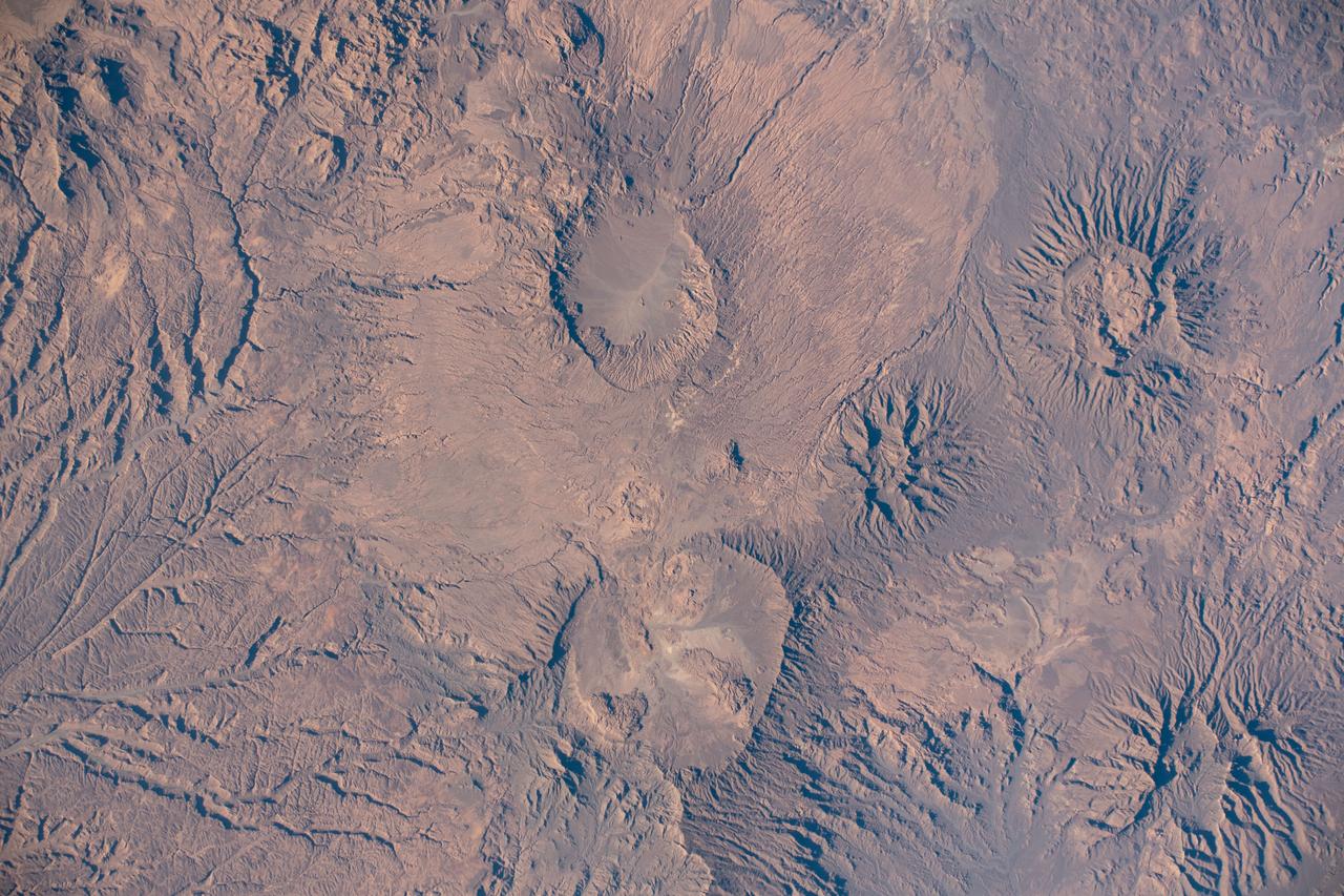 iss061e093293 (Dec. 20, 2019) --- The Tibesti Mountains in the African nation of Chad are pictured as the International Space Station orbited 259 miles above the central Sahara.