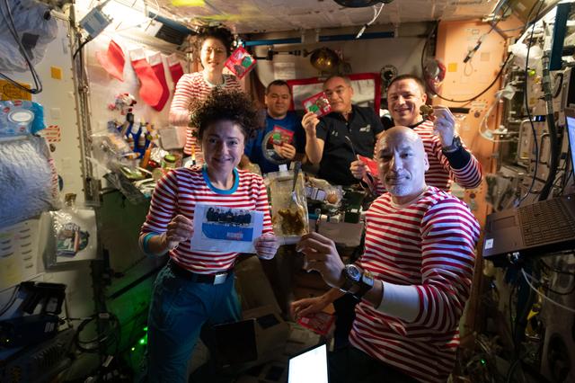 NASA image: The Expedition 64 crew celebrates Christmas