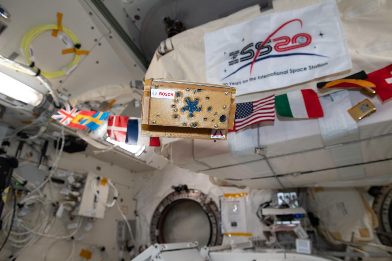iss061e100877 (12/30/2019) --- A view of the SoundSee Mission sensors in the Japanese Experiment Module (JEM), aboard the International Space Station (ISS). The Investigation of Deep Audio Analytics on the International Space Station (SoundSee Mission) tests monitoring of the acoustic environment using an audio sensor on Astrobee, a mobile robotic platform aboard the space station. Monitoring sound can provide early indication of equipment failure. Autonomous audio monitoring may improve crew health and safety by keeping equipment in good working order while also reducing crew workload aboard the space station and other spacecraft.