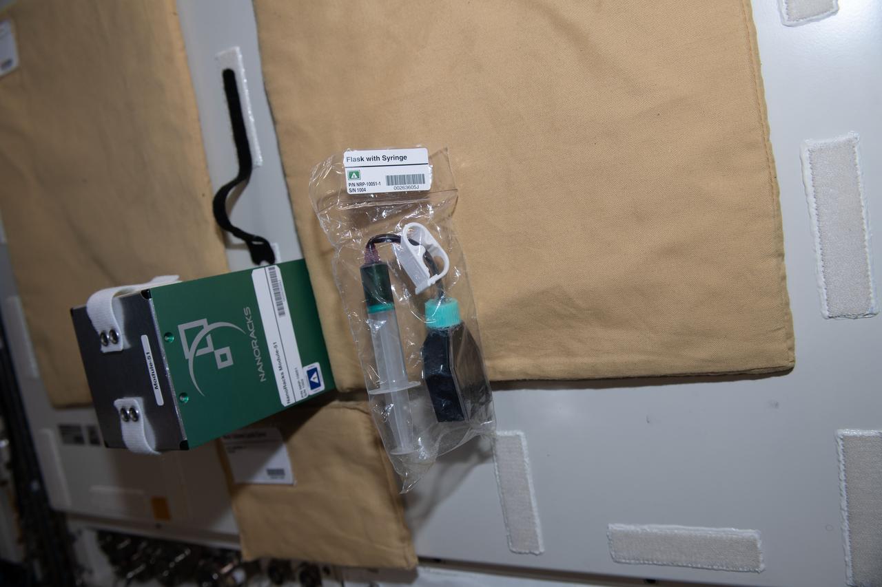 iss062e118759 (4/1/2020) --- A View of the ISSET-Nanoracks-Mission Discovery 4 investigation aboard the International Space Station (ISS).  The Degradation of vitamin C in microgravity sub-investigation studies the effects of microgravity on the breakdown of Vitamin C.