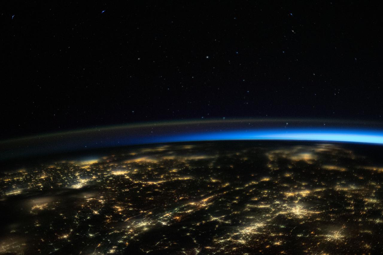 iss063e078595 (Aug. 27, 2020) --- The night lights of the southeastern U.S. are pictured as the International Space Station orbited over the Gulf of Mexico.