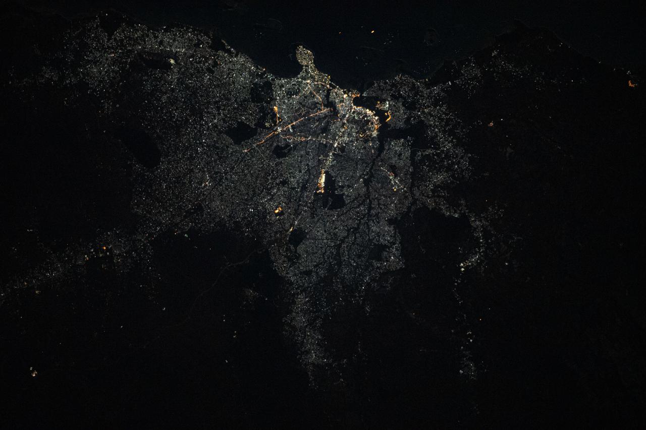 iss063e082691 (Sept. 1, 2020) --- The city of Dar Es Salaam, a major commercial port on the Indian Ocean coast of Tanzania, is pictured during an orbital night period as the International Space Station soared above the eastern coast of Africa.