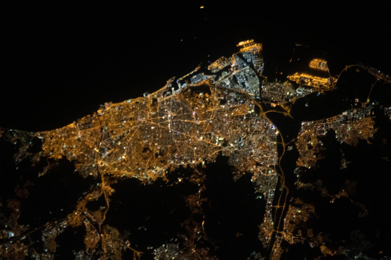 iss063e088813 (Sept. 15, 2020) --- This nighttime view of Barcelona, Spain, on the coast of the Balearic Sea, was taken from the International Space Station as it orbited above the east coast of the Spanish nation.