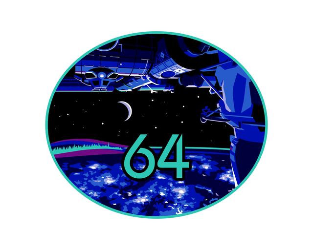 NASA image: Exp 64 patch crew approved 6-8-20