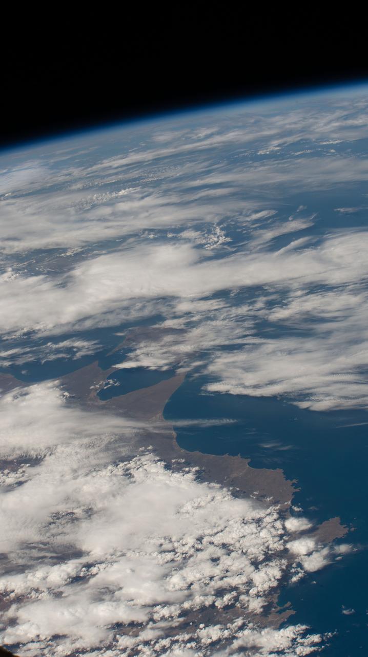 iss064e004461 (Nov. 13, 2020) --- A cloudy Chubut Province in Argentina on the Atlantic coast is pictured from the International Space Station as it orbited 270 miles above the South American nation.