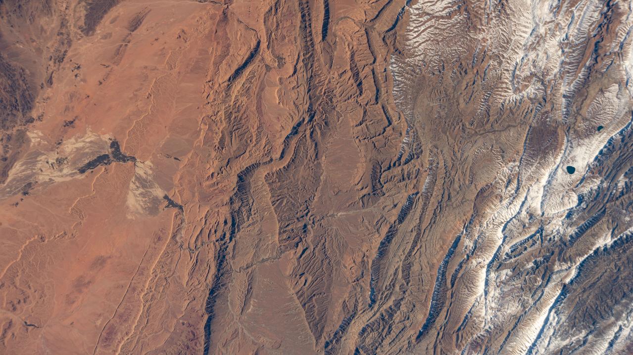 iss064e011238 (Dec. 8, 2020) --- The Errachidia Province in east central Morocco is pictured from the International Space Station as it orbited 261 miles above.