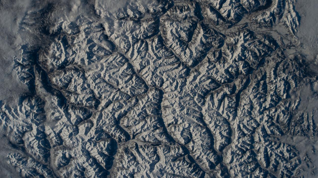 iss064e011669 (Dec. 10, 2020) --- The Alps in Switzerland are pictured from the International Space Station as it orbited 263 miles above the European nation.