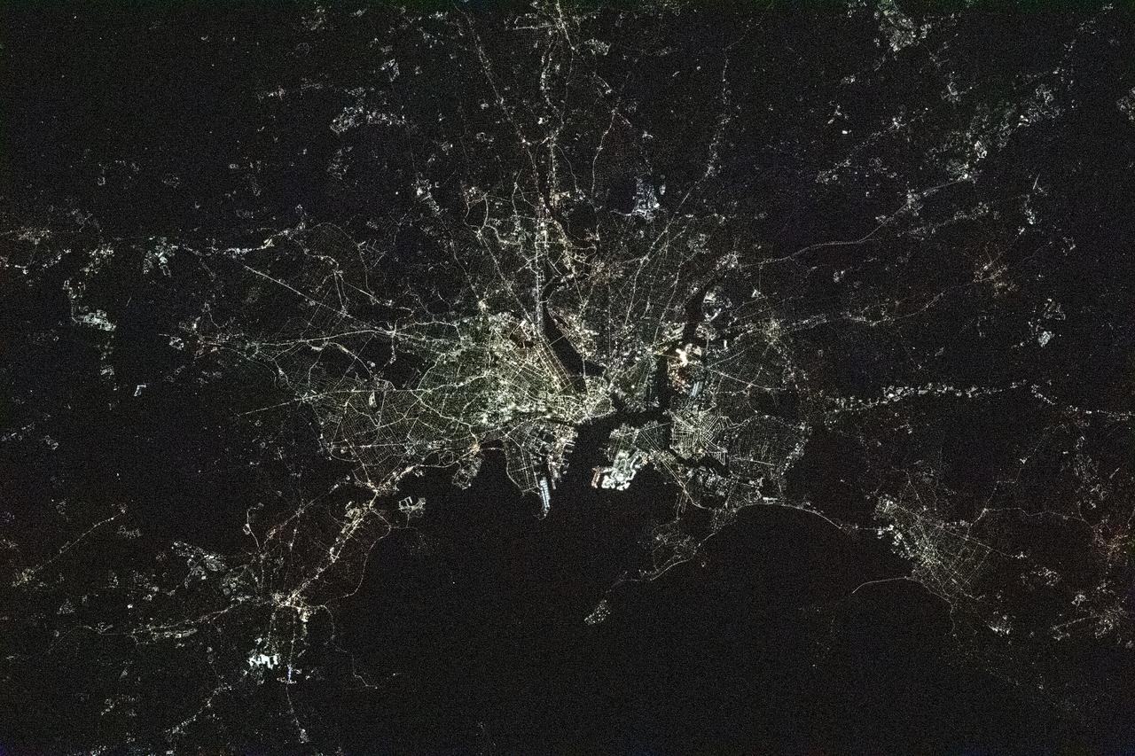iss064e016786 (Dec. 30, 2020) --- This night time photograph of Boston, Massachusetts, was taken from the International Space Station as it orbited 263 miles above Connecticut.