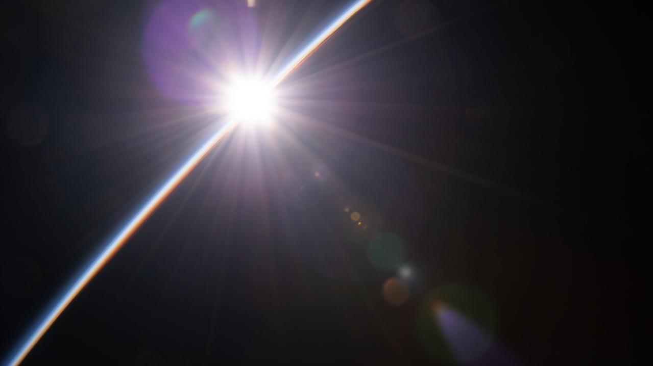 iss064e029005 (Feb. 3, 2021) --- This view of a sunrise breaking through the Earth's horizon was taken as the International Space Station orbited 271 miles above the Pacific Ocean off the coast of southern Chile in South America.