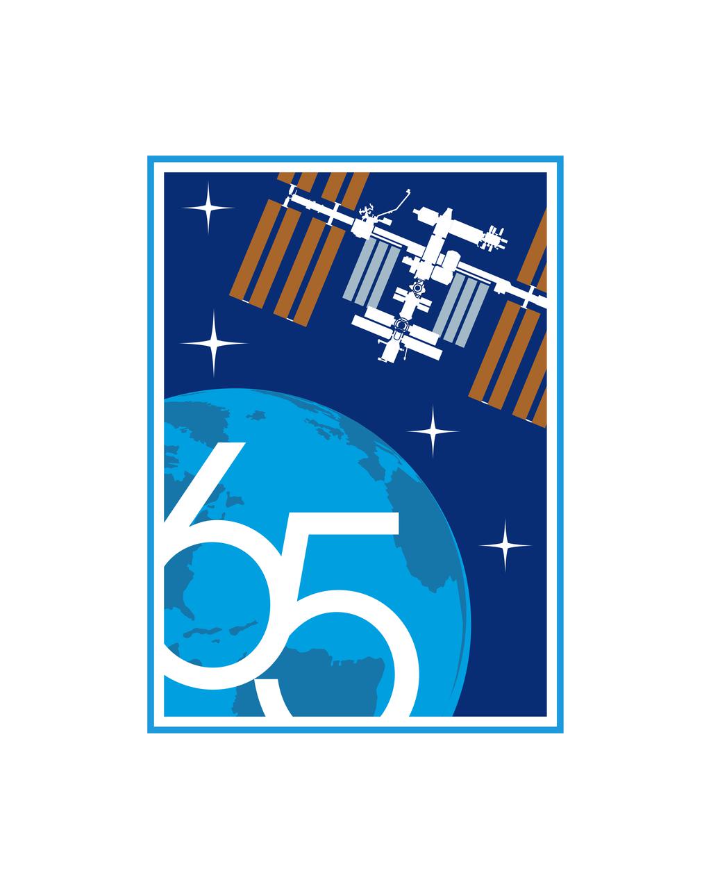 iss065-s-001 (July 1, 2020) --- The official insignia of the Expedition 65 mission aboard the International Space Station.