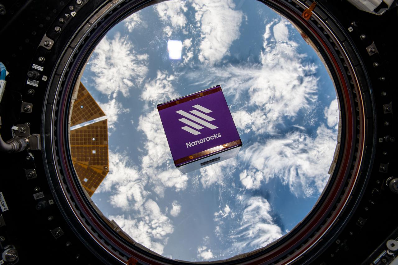 iss065e096031 (6/11/2021) --- A view of the SmoothISS Nanolab in the Cupola window aboard the International space Station (ISS). Space Food for Bone Health: Vitamin D Fortified Camel Milk with Dates Smoothie (SmoothISS) tests microgravity’s effects on the sensory, nutritional, and microbial properties of a smoothie drink made from dehydrated camel’s milk, dates, and vitamin D.