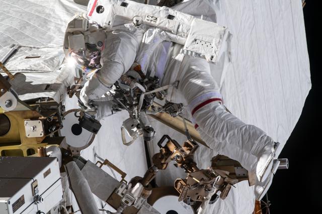 NASA image: IROSA Install EVA 3