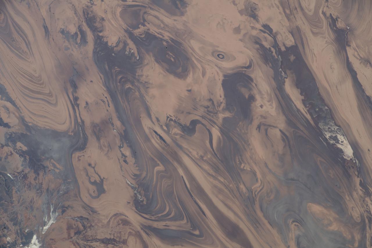 iss066e144020 (Feb. 15, 2022) --- The hot and arid desert geography of Semnan Province southeast of Tehran, Iran, is pictured from the International Space Station as it orbited 258 miles above.