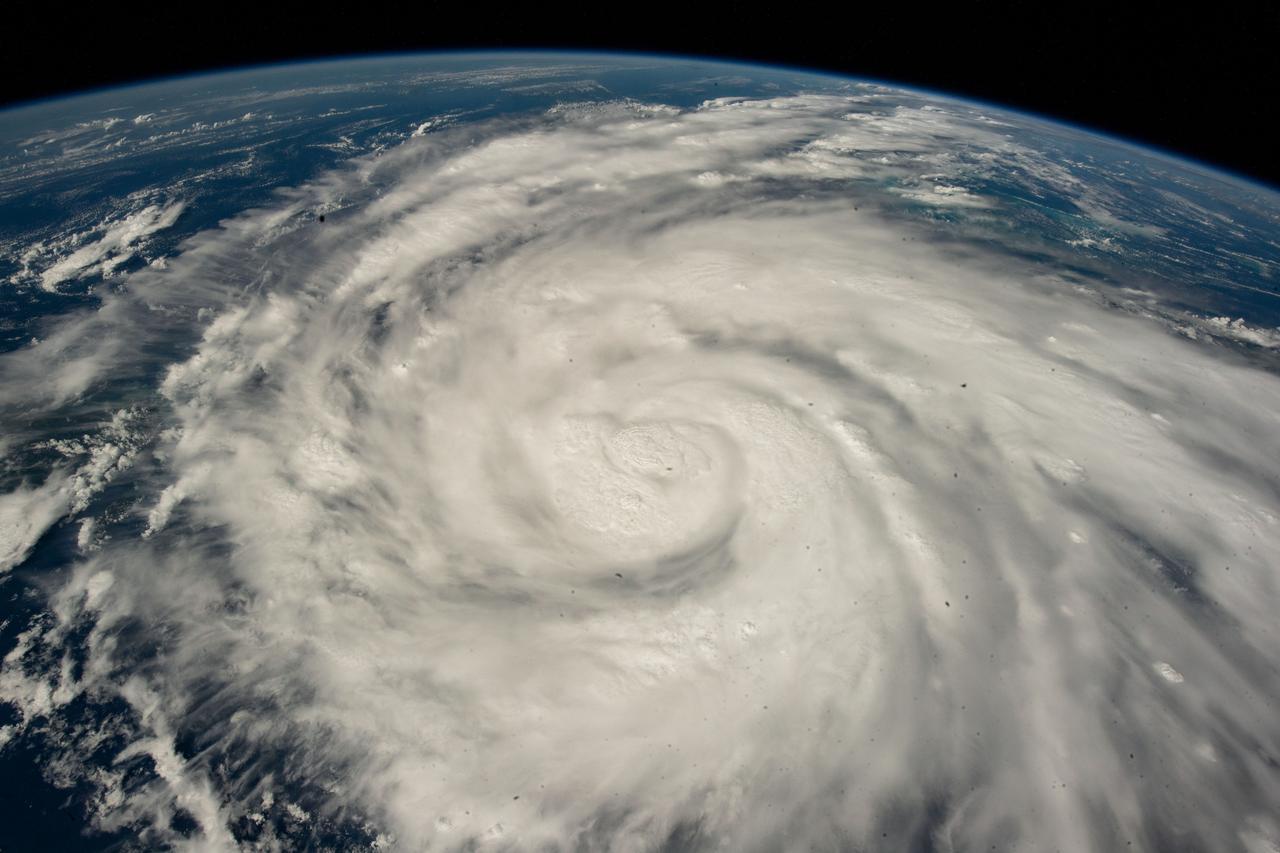 iss067e381585 (Sept. 26, 2022) --- Hurricane Ian is pictured from the International Space Station as it orbited 258 miles above the Caribbean Sea east of Belize. At the time of this photograph, Ian was just south of Cuba gaining strength and heading toward Florida.