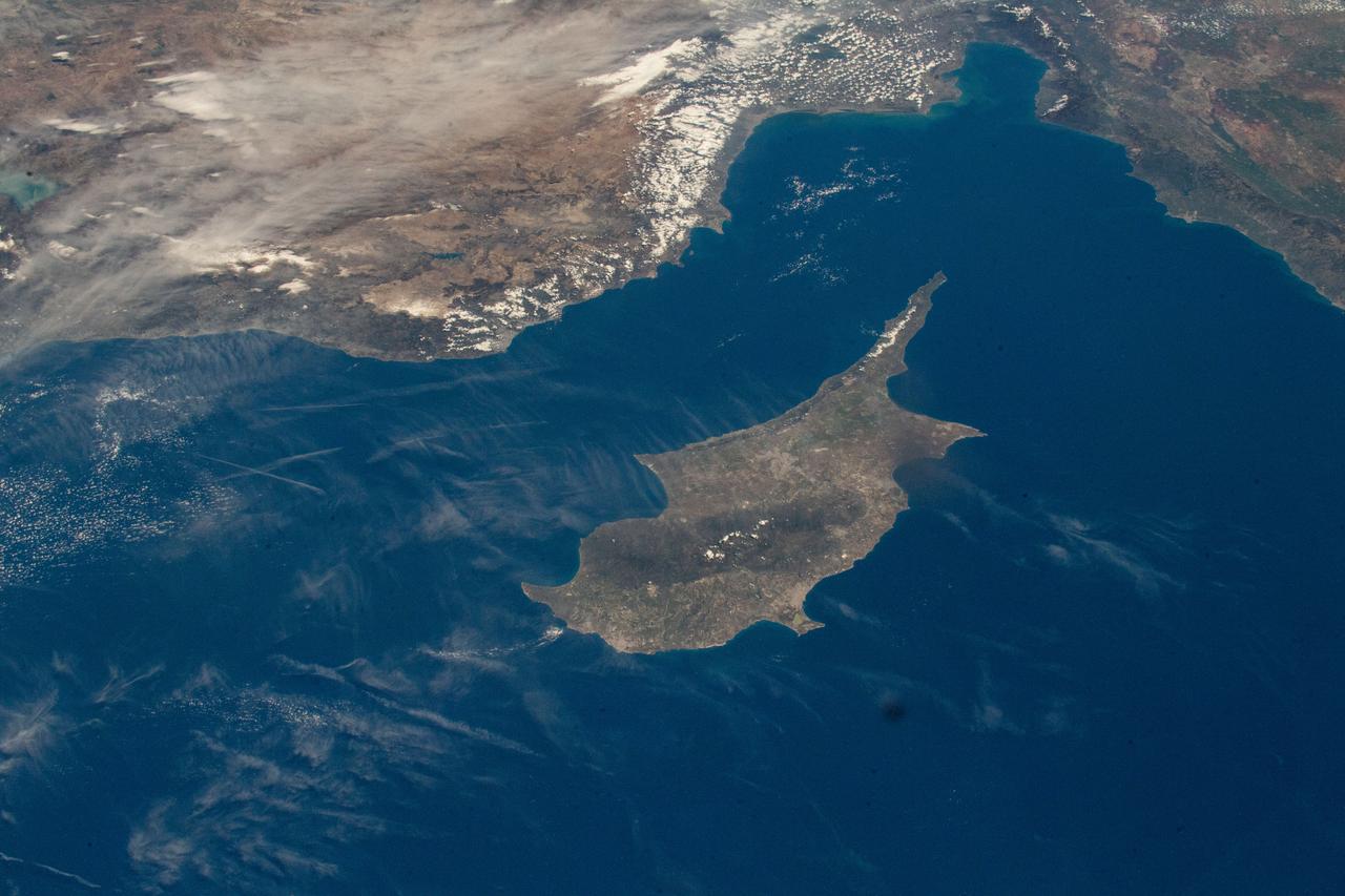 iss069e000764 (April 3, 2023) --- The International Space Station was orbiting 262 miles above the coast of Egypt when UAE (United Arab Emirates) astronaut and Expedition 69 Flight Engineer Sultan Alneyadi photographed the Turkish coast and the island of Cyprus in the Mediterranean Sea.