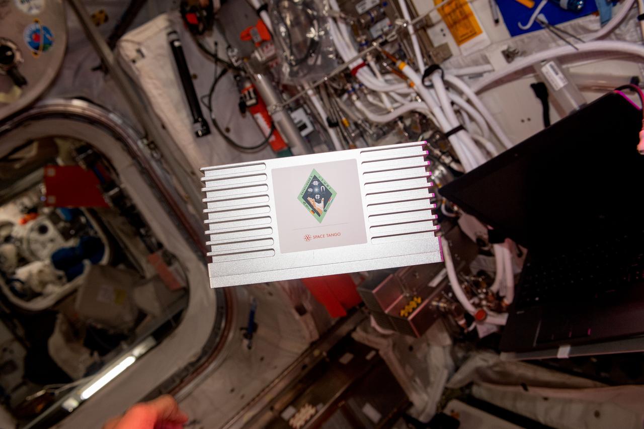 iss069e003201 (4/13/2023) --- A view of the Yuri investigation aboard the International Space Station (ISS). Yuri uses Space Tango CubeLab hardware to host four independent investigations developed by research teams in Germany and Luxembourg.