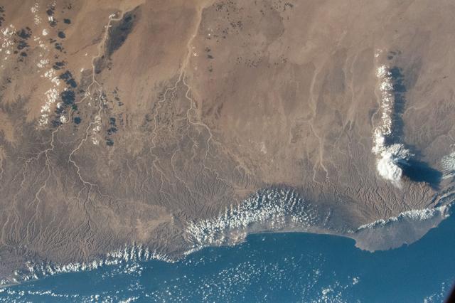 NASA image: Oman and its Dhofar mountains on the coast of the Arabian Sea