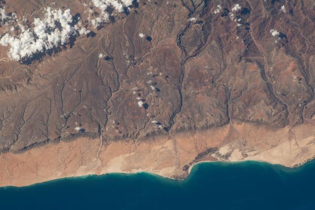 NASA image: The southern coast of Yemeni's island of Socotra