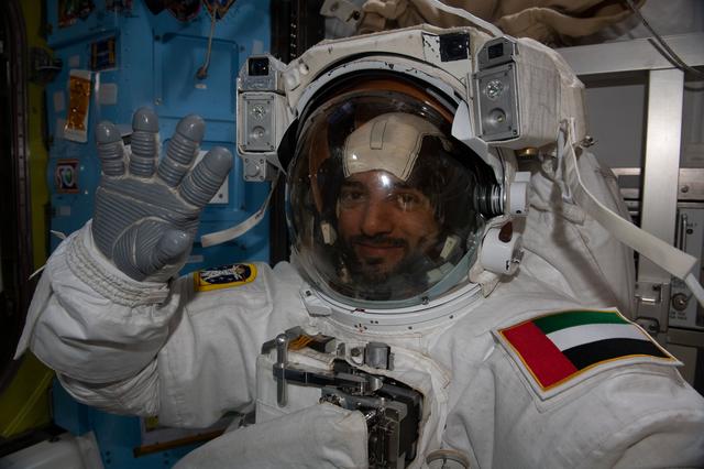NASA image: UAE astronaut Sultan Alneyadi pictured in his spacesuit