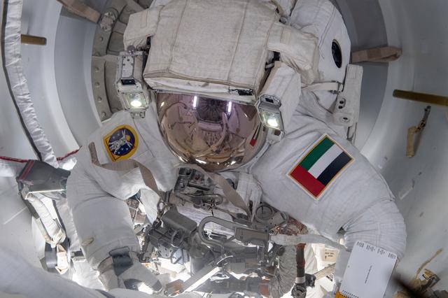 NASA image: Astronaut Sultan Alneyadi prepares to begin his first career spacewalk