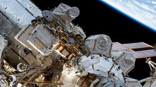 NASA image: Spacewalker Sultan Alneyadi during his first career spacewalk