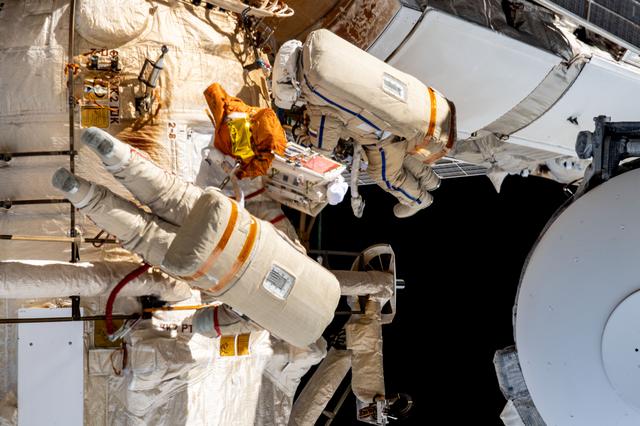NASA image: Roscosmos spacewalkers Sergey Prokopyev and Dmitri Petelin