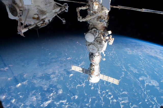 NASA image: Spacewalkers Sergey Prokopyev and Dmitri Petelin