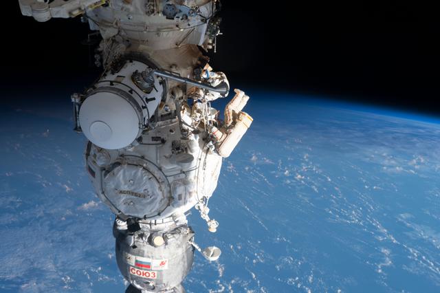NASA image: Spacewalkers Sergey Prokopyev and Dmitri Petelin