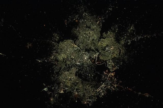 NASA image: The city lights of Lucknow, India