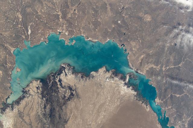 NASA image: A Turquoise Lake Balkhash